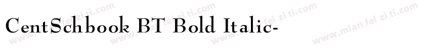 CentSchbook BT Bold Italic字体转换